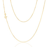 9ct Yellow Solid Gold 15 Gauge 46cm Chain