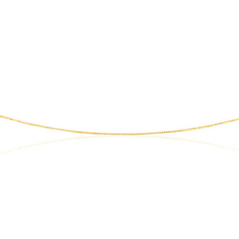 9ct Yellow Solid Gold 15 Gauge Box 51cm Chain