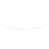 9ct White Solid Gold 40 Gauge Curb 51cm Chain