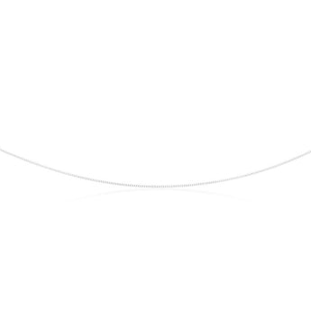 9ct White Solid Gold 40 Gauge Curb 51cm Chain