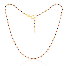 Load image into Gallery viewer, 9ct Yellow Gold Fancy Red And Blue Bead Anklet