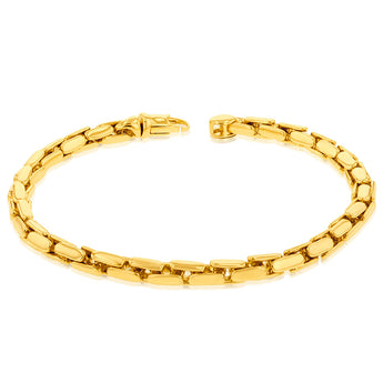 9ct Yellow Gold Fancy Heavy Chain 19cm Bracelet