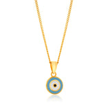 9ct Yellow Gold Evil Eye Double Sided Pendant