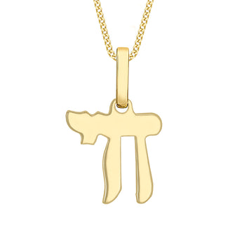 9ct Yellow Gold Small Chi/Life Pendant