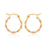 9ct Yellow Gold Tube Hoop Earrings