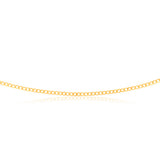 9ct Yellow Gold Superflat Light Curb 65 Gauge 50cm Chain