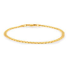 Load image into Gallery viewer, 9ct Yellow Gold Curb Bevelled 100 Gauge 19cm Bracelet