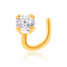 Load image into Gallery viewer, 9ct Yellow Gold 2.5mm Cubic Zirconia Nose Stud