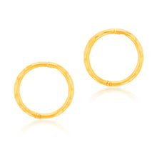 Load image into Gallery viewer, 9ct Yellow Gold Sleeper 8mm Facet Earrings