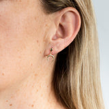 9ct Yellow Gold Half Moon Drop Earrings