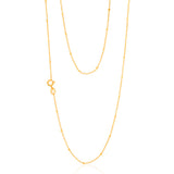 9ct Yellow Gold Tight Cable Square Ball 45cm Chain