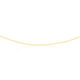 9ct Yellow Gold Tight Cable Square Ball 45cm Chain