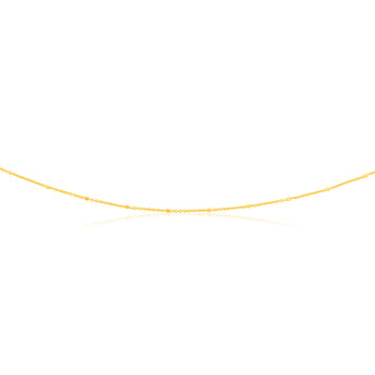 9ct Yellow Gold Tight Cable Square Ball 45cm Chain