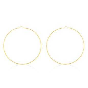 9ct Yellow Gold 80mm Plain Hoop Earrings – Grahams Jewellers