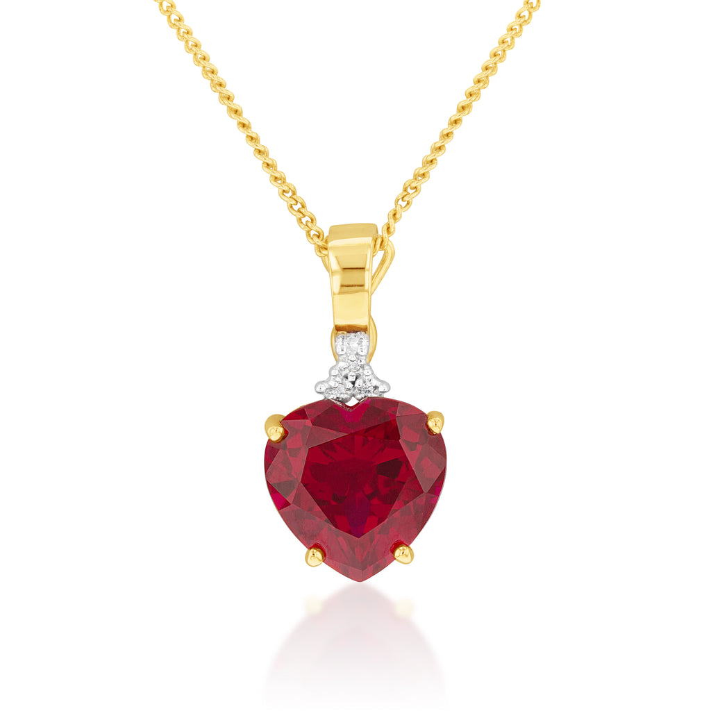 Gold locket clearance with ruby