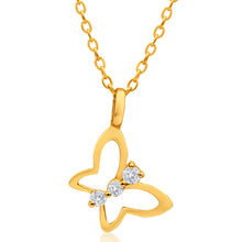 Load image into Gallery viewer, 9ct Yellow Gold Enticing Cubic Zirconia Pendant