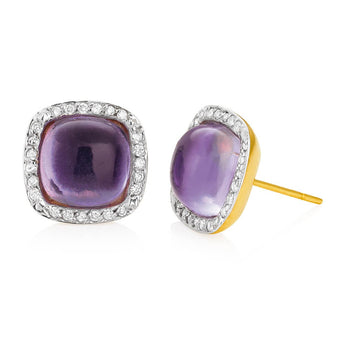9ct Yellow Gold Diamond Stud Earrings