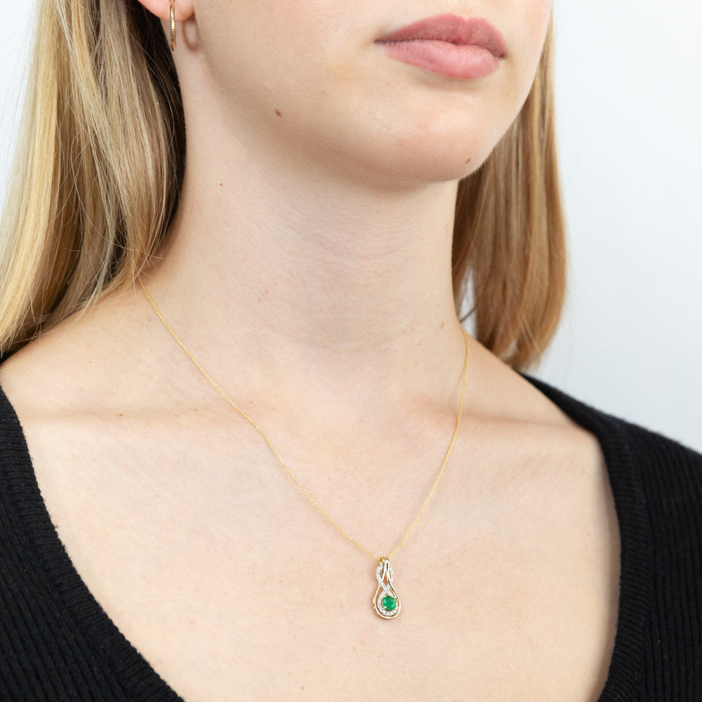 Emerald shop infinity necklace