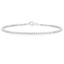 Load image into Gallery viewer, 9ct White Gold 19cm Zirconia Tennis Bracelet