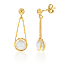 Load image into Gallery viewer, 9ct Freshwater Pearl Drop Earrings