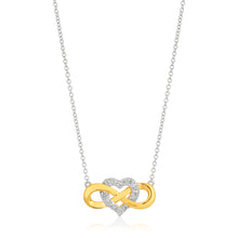 Load image into Gallery viewer, 9ct Yellow Gold Heart &amp; Infinity Pendant on Chain