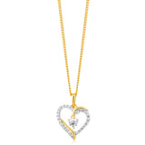 9ct Yellow Gold Heart Pendant