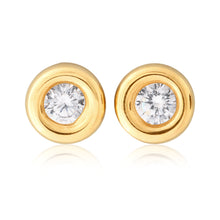 Load image into Gallery viewer, 9ct Yellow Gold 3mm Zirconia Studs