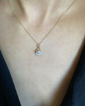 Load image into Gallery viewer, 9ct Yellow Gold Fresh Water Pearl &amp; Zirconia Infinity Pendant