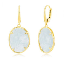 Load image into Gallery viewer, Aquamarine Drop Earrings in 14ct Yellow Gold