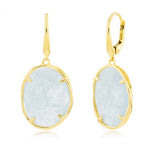 Aquamarine Drop Earrings in 14ct Yellow Gold