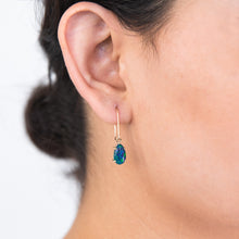 Load image into Gallery viewer, 9ct Yellow Gold 10x7mm Triplet Opal Hook Drop Earrings
