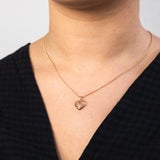 9ct Yellow Gold Zirconia "Love" Heart Pendant