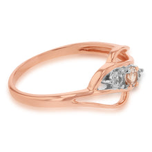 Load image into Gallery viewer, 9ct Morganite and Diamond Ring 9R
