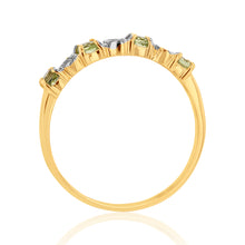 Load image into Gallery viewer, 9ct Yellow Gold Peridot and Diamond Ring