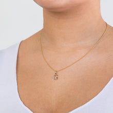 Load image into Gallery viewer, 9ct Yellow Gold Initial G Zirconia Pendant