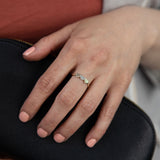 9ct Yellow And White Gold Triple Heart In Two Tone Ring
