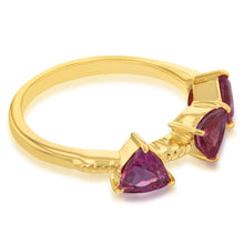 Load image into Gallery viewer, 14ct Yellow Gold 1.44ct Pink Tourmaline Trillion Cut Ring