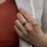 14ct White Gold 1.05ct Natural Sapphire and Diamond Ring