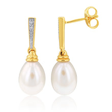 Load image into Gallery viewer, 9ct Yellow Gold Freshwater Pearl Stud Earrings
