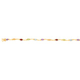 9ct Yellow Gold Multistone Wave 19cm Bracelet