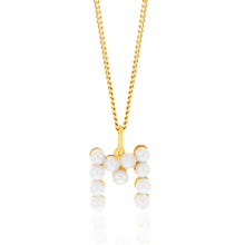 Load image into Gallery viewer, 9ct Yellow Gold Fresh Water Pearl Mini Initial &quot;M&quot; Pendant