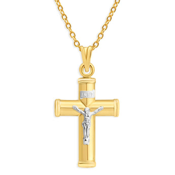 9ct Yellow Gold Silver Filled Two Tone Pendant