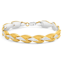Load image into Gallery viewer, 9ct Yellow Gold Silver Filled Lovely Fancy 19cm Bracelet