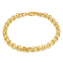 Load image into Gallery viewer, 9ct Gorgeous Yellow Gold Silver Filled Belcher Bracelet