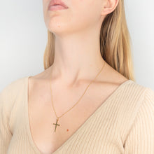 Load image into Gallery viewer, 9ct Yellow Gold Silver Filled Cross 25mm Pendant