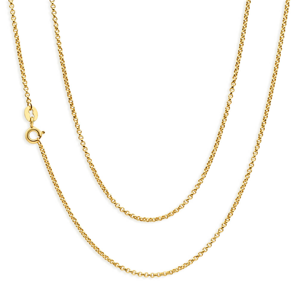 9ct Charming Yellow Gold Silver Filled Belcher Chain