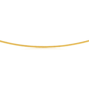 9ct Yellow Gold Silver Filled Snake Sq 45cm Chain