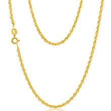 Load image into Gallery viewer, 9ct Yellow Gold Silver Filled Rope Chain