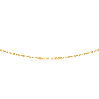 9ct Yellow Gold Silver Filled 45cm 40 Gauge Figaro Chain