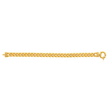 Load image into Gallery viewer, 9ct Yellow Gold Silver Filled Cubic Zirconia 20cm Twist Curb Bracelet
